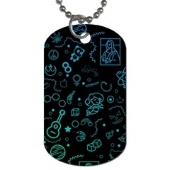 Cartoon, Halloween, Black, Dark Dog Tag (one Side) by nateshop