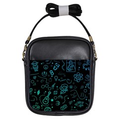 Cartoon, Halloween, Black, Dark Girls Sling Bag