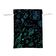 Cartoon, Halloween, Black, Dark Lightweight Drawstring Pouch (M)