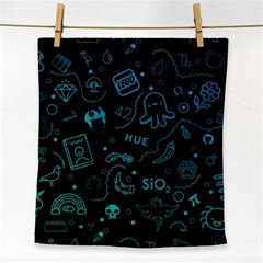 Cartoon, Skull, Dark, Dead Face Towel by nateshop