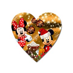 Cartoons, Disney, Merry Christmas, Minnie Heart Magnet by nateshop