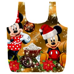 Cartoons, Disney, Merry Christmas, Minnie Full Print Recycle Bag (xxl) by nateshop