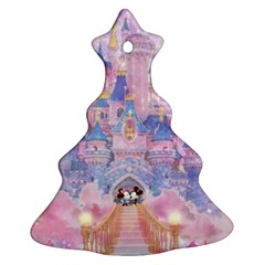 Disney Castle, Mickey And Minnie Christmas Tree Ornament (Two Sides)