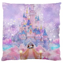 Disney Castle, Mickey And Minnie Standard Premium Plush Fleece Cushion Case (one Side) by nateshop