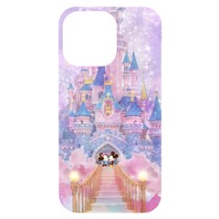 Disney Castle, Mickey And Minnie Iphone 14 Pro Max Black Uv Print Case by nateshop