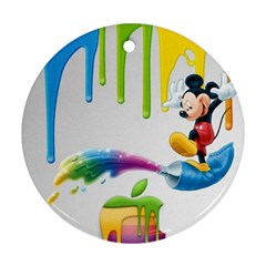 Mickey Mouse, Apple Iphone, Disney, Logo Ornament (round) by nateshop