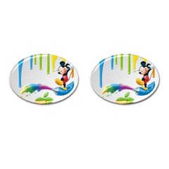 Mickey Mouse, Apple Iphone, Disney, Logo Cufflinks (oval) by nateshop