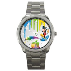 Mickey Mouse, Apple Iphone, Disney, Logo Sport Metal Watch by nateshop