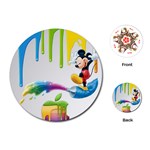 Mickey Mouse, Apple Iphone, Disney, Logo Playing Cards Single Design (Round) Front