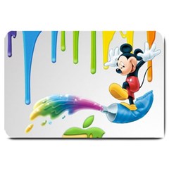 Mickey Mouse, Apple Iphone, Disney, Logo Large Doormat by nateshop