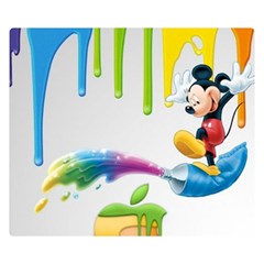 Mickey Mouse, Apple Iphone, Disney, Logo Premium Plush Fleece Blanket (small) by nateshop