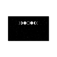 Moon Phases, Eclipse, Black Sticker Rectangular (100 pack)