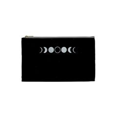 Moon Phases, Eclipse, Black Cosmetic Bag (Small)