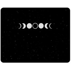 Moon Phases, Eclipse, Black Fleece Blanket (Medium)