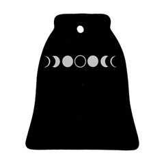 Moon Phases, Eclipse, Black Bell Ornament (Two Sides)