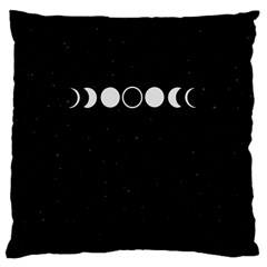 Moon Phases, Eclipse, Black Large Cushion Case (Two Sides)