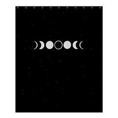Moon Phases, Eclipse, Black Shower Curtain 60  X 72  (medium)  by nateshop