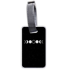 Moon Phases, Eclipse, Black Luggage Tag (one Side) by nateshop