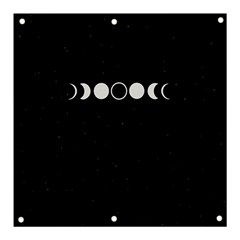 Moon Phases, Eclipse, Black Banner And Sign 3  X 3  by nateshop