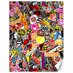 Sticker Bomb, Art, Cartoon, Dope Canvas 18  X 24  by nateshop