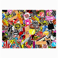Sticker Bomb, Art, Cartoon, Dope Large Glasses Cloth by nateshop