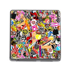 Sticker Bomb, Art, Cartoon, Dope Memory Card Reader (square 5 Slot) by nateshop