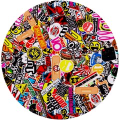 Sticker Bomb, Art, Cartoon, Dope Uv Print Round Tile Coaster by nateshop