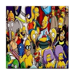 The Simpsons, Cartoon, Crazy, Dope Tile Coaster by nateshop