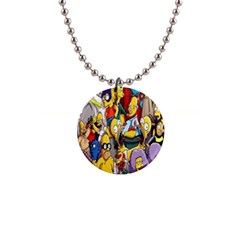 The Simpsons, Cartoon, Crazy, Dope 1  Button Necklace by nateshop