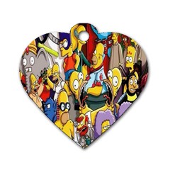 The Simpsons, Cartoon, Crazy, Dope Dog Tag Heart (two Sides) by nateshop