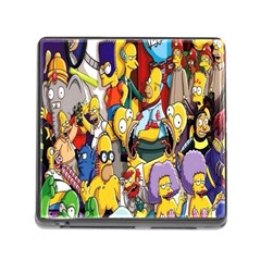 The Simpsons, Cartoon, Crazy, Dope Memory Card Reader (square 5 Slot) by nateshop