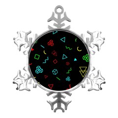 Black, Dark, Galaxy Metal Small Snowflake Ornament by nateshop