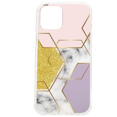 Geometric , Geometric, Gold, Marble, Pattern, Pink, Purple, Iphone 12 Pro Max Tpu Uv Print Case by nateshop