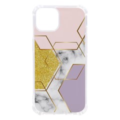 Geometric , Geometric, Gold, Marble, Pattern, Pink, Purple, Iphone 13 Tpu Uv Print Case by nateshop