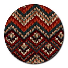 Fabric Abstract Pattern Fabric Textures, Geometric Round Mousepad