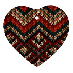 Fabric Abstract Pattern Fabric Textures, Geometric Heart Ornament (Two Sides)