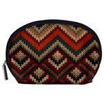 Fabric Abstract Pattern Fabric Textures, Geometric Accessory Pouch (Large) Front