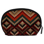 Fabric Abstract Pattern Fabric Textures, Geometric Accessory Pouch (Large) Back