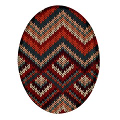 Fabric Abstract Pattern Fabric Textures, Geometric Oval Glass Fridge Magnet (4 pack)