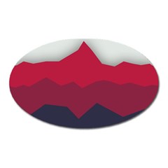 Minimalistic Colours, Minimal Colours, Pattern, Stoche Oval Magnet by nateshop