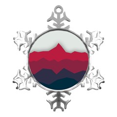 Minimalistic Colours, Minimal Colours, Pattern, Stoche Metal Small Snowflake Ornament by nateshop