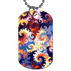 Spirals, Colorful, Pattern, Patterns, Twisted Dog Tag (one Side) by nateshop