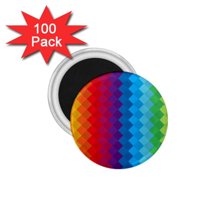 Rainbow Beautiful Seamless Pattern 1.75  Magnets (100 pack) 