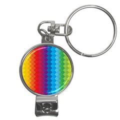 Rainbow Beautiful Seamless Pattern Nail Clippers Key Chain