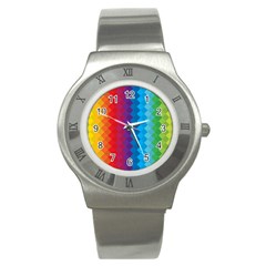 Rainbow Beautiful Seamless Pattern Stainless Steel Watch