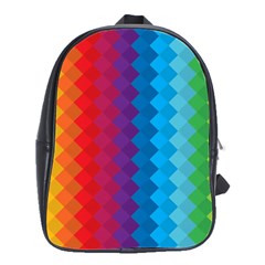 Rainbow Beautiful Seamless Pattern School Bag (large)