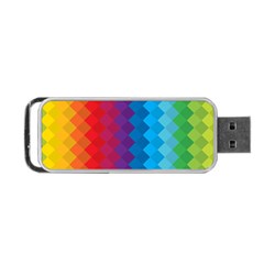 Rainbow Beautiful Seamless Pattern Portable Usb Flash (two Sides)