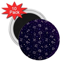 Zodiac Symbols Sign And Stars Pattern Seamless Pattern 2 25  Magnets (10 Pack) 