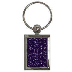 Zodiac Symbols Sign And Stars Pattern Seamless Pattern Key Chain (rectangle)