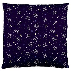 Zodiac Symbols Sign And Stars Pattern Seamless Pattern Large Cushion Case (one Side)